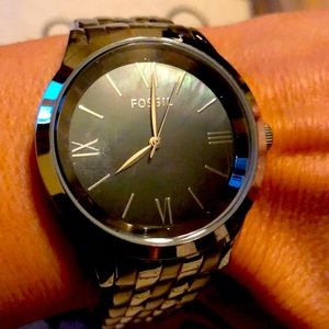 Fossil Watch - Iridescent Black